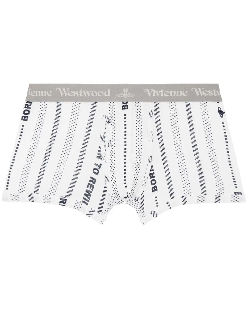 Vivienne Westwood White Printed Boxers A401