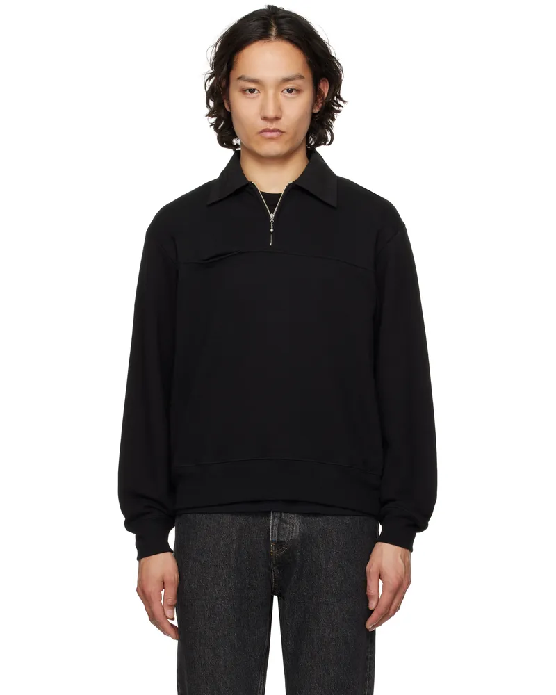 Lady White Co. Black Anderson Quarter Zip Sweatshirt Black
