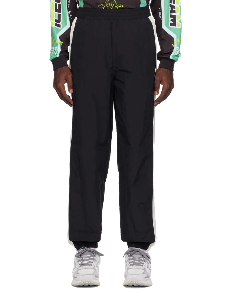 ICECREAM Black Nylon Track Pants Black