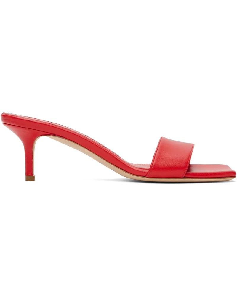 aeyde Red Ilvy Leather Mules Red
