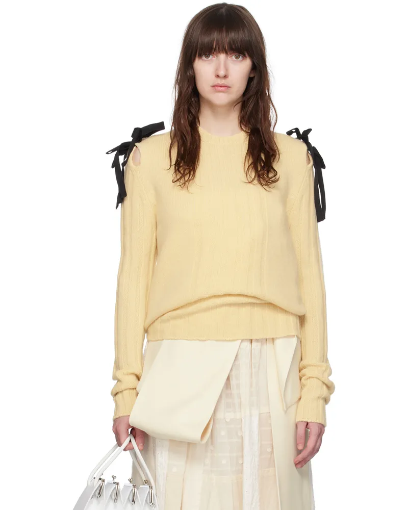 Molly Goddard Off-White Ozzy Sweater Cream