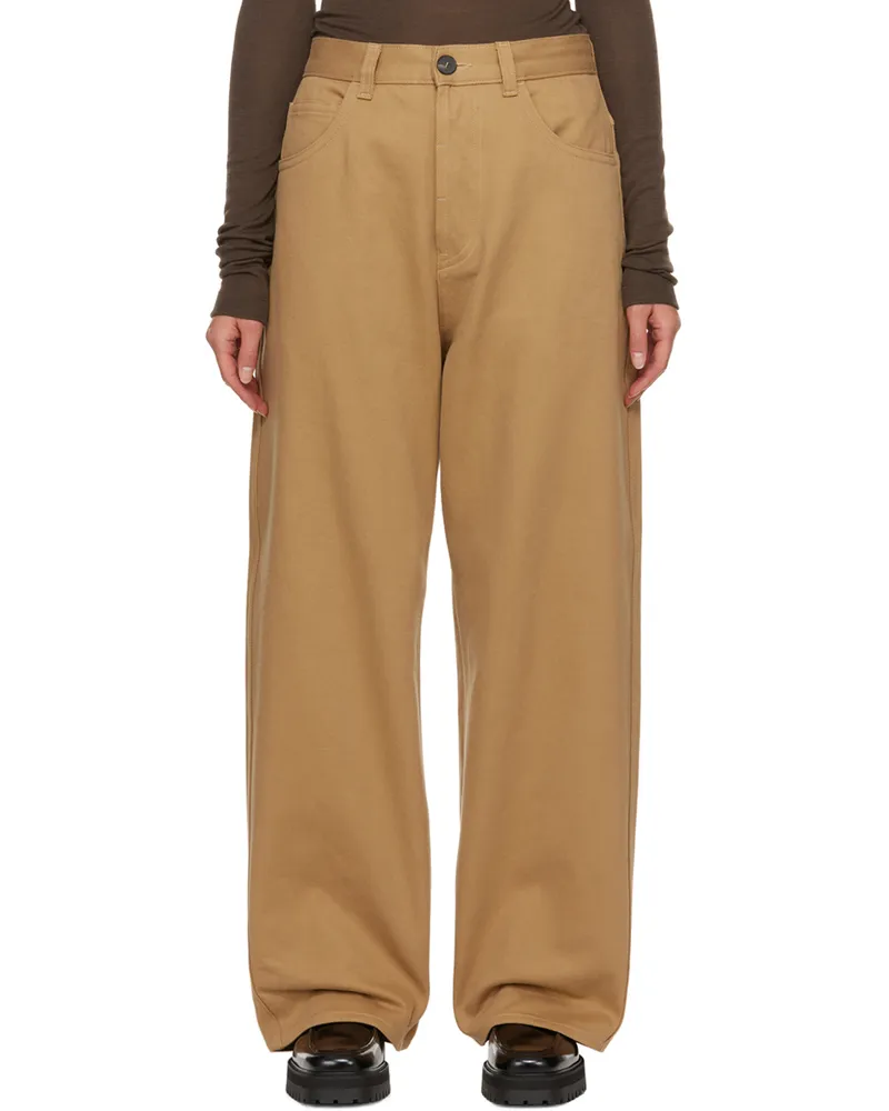 Sofie D'Hoore Tan Peggy Trousers Cardboard