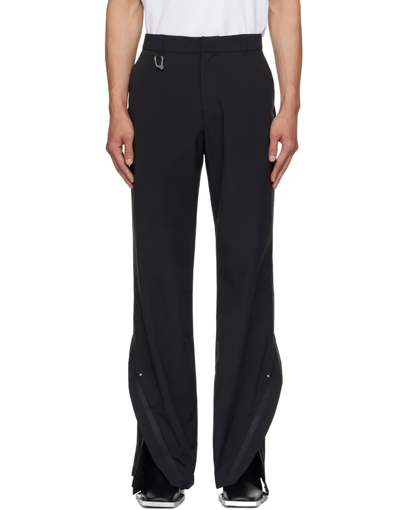 Heliot Emil Black Moire Trousers Tailored