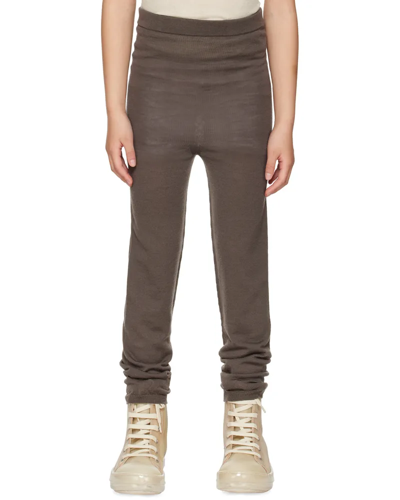 Rick Owens Kids Gray Lightweight Leggings Dust