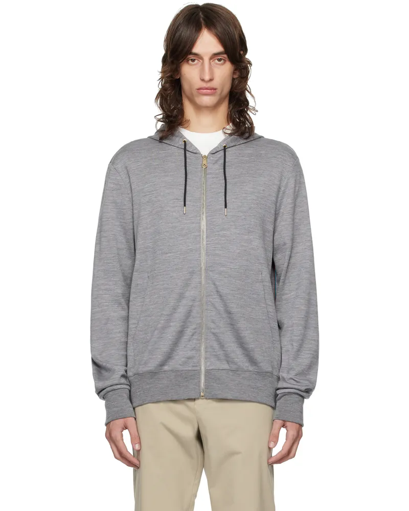 Paul Smith Grey Signature Stripe Hoodie 72