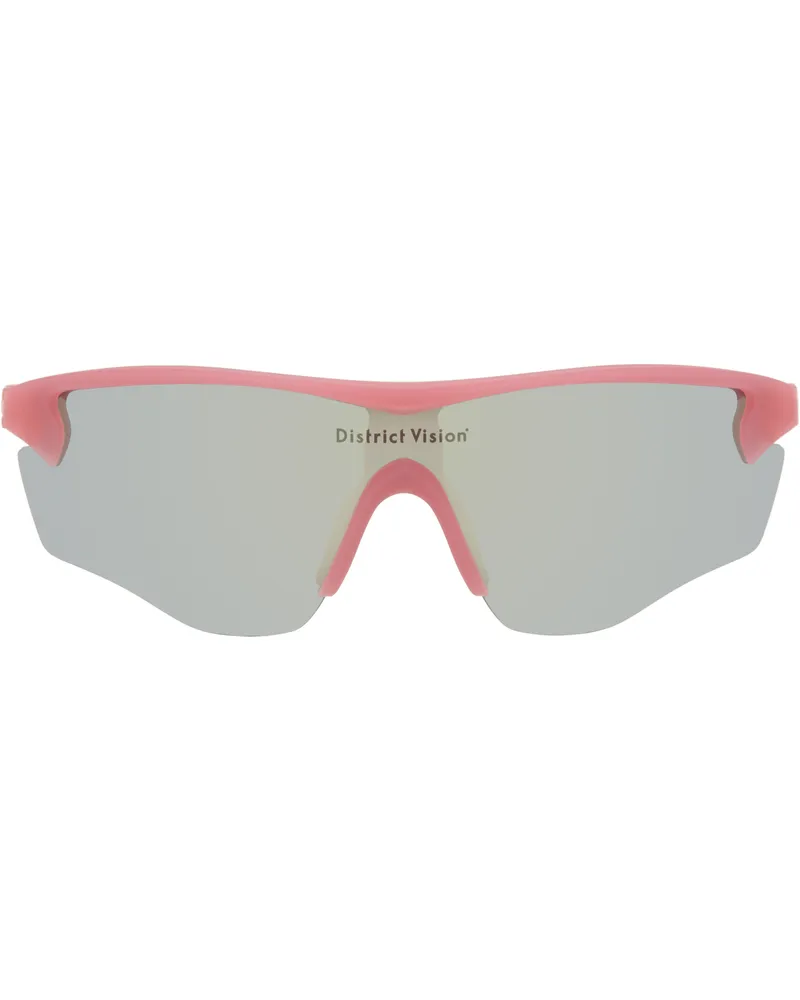 District Vision Pink Junya Racer Sunglasses Powder