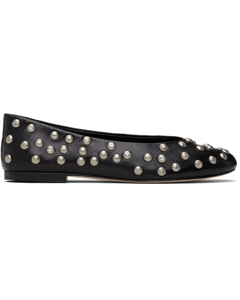 GIMAGUAS Black Bailarina Studs Ballerina Flats Black