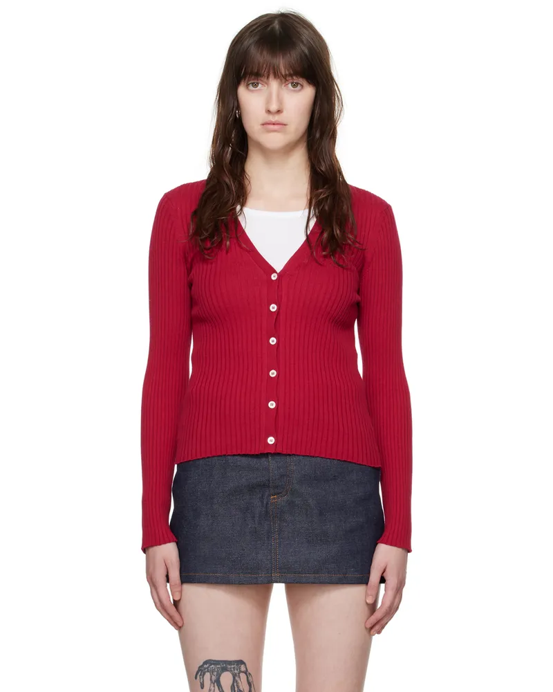 A.P.C. Red Katie Holmes Edition Ambre Cardigan Fag