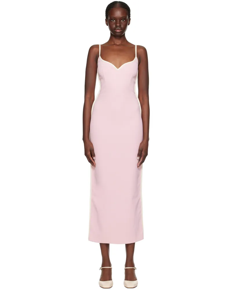 Paris Georgia SSENSE Exclusive Pink Heart Midi Dress Pink