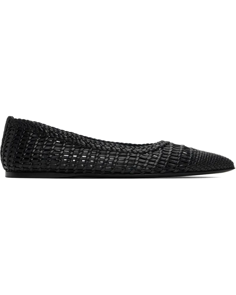 Gabriela Hearst Black Aurora Braided Ballerina Flats Blk