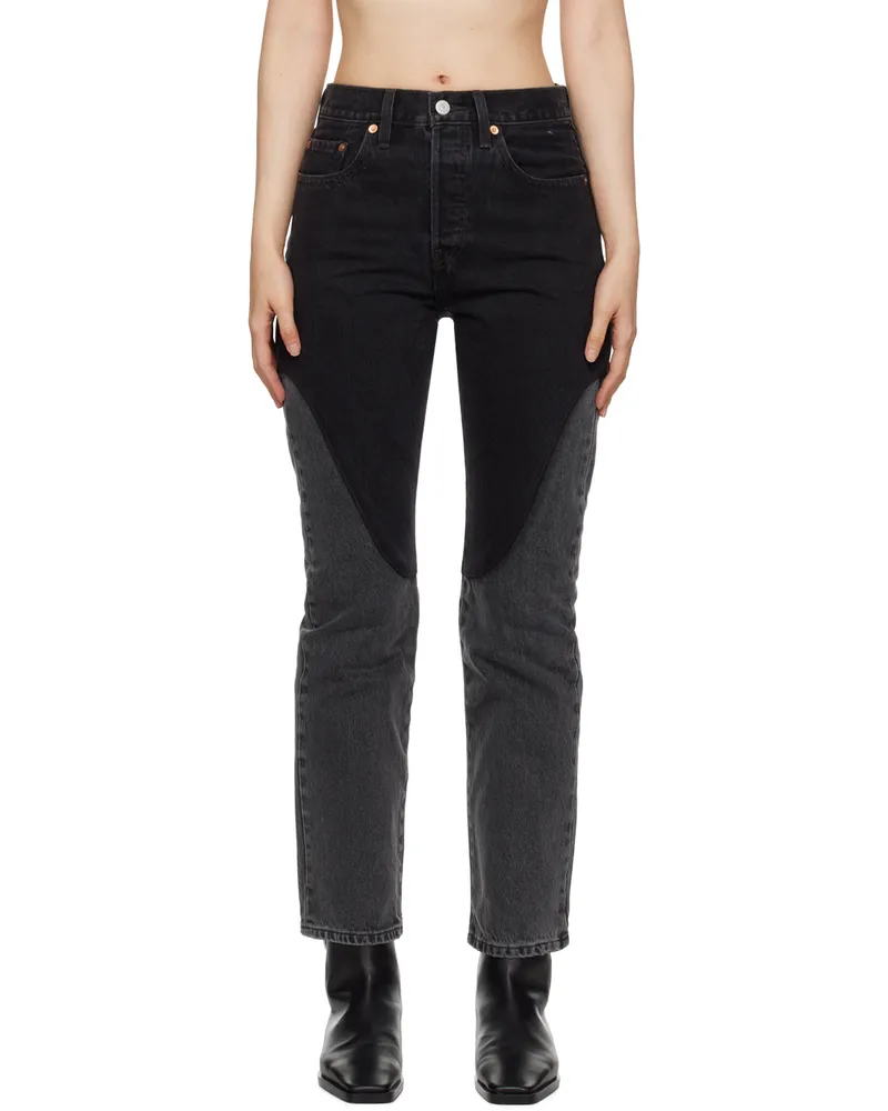 Levi's Black 501 Original Jeans Off