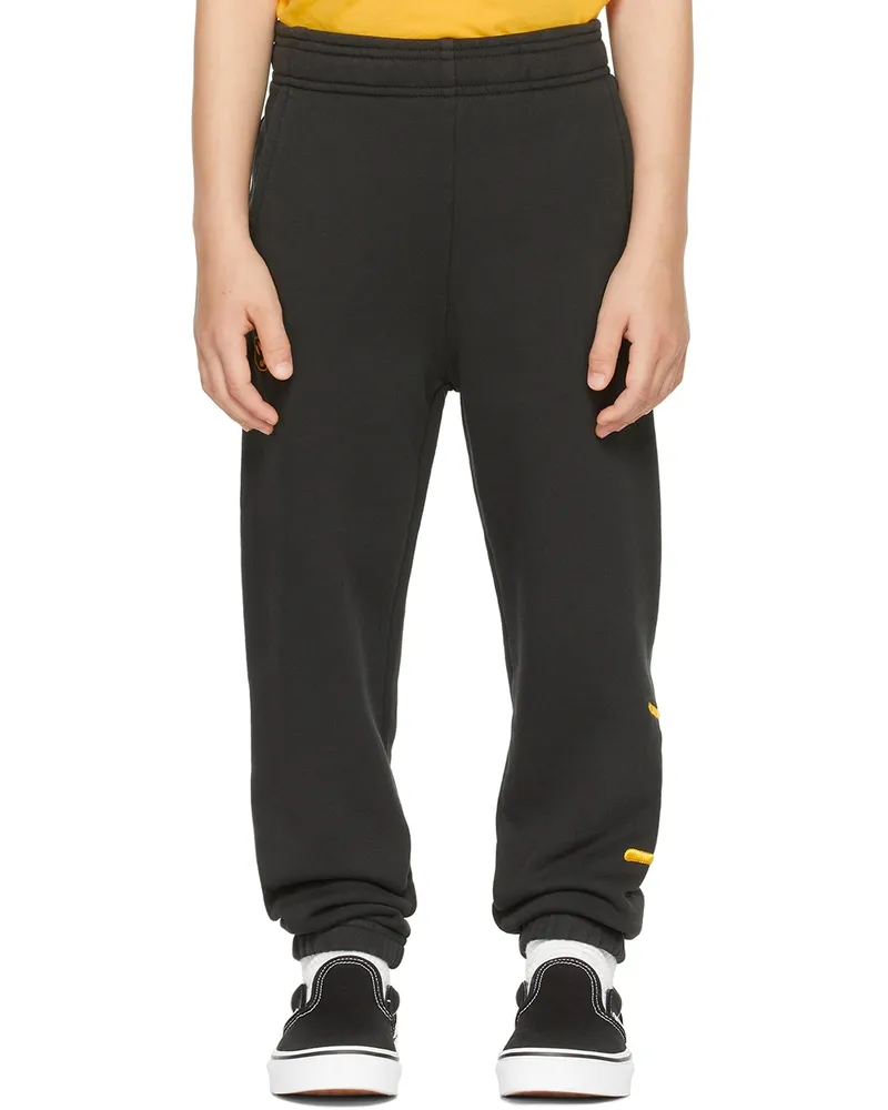 drew house SSENSE Exclusive Kids Black Painted Mascot Lounge Pants Black