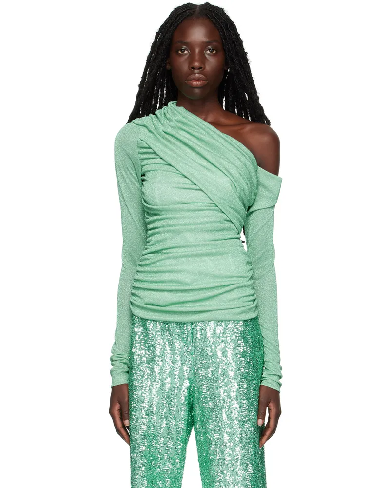 MSGM Green Asymmetrical Top 34