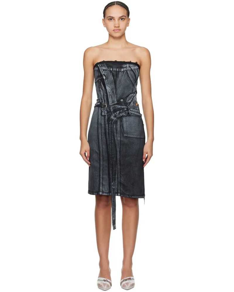 OTTOLINGER Black Belted Denim Minidress Black