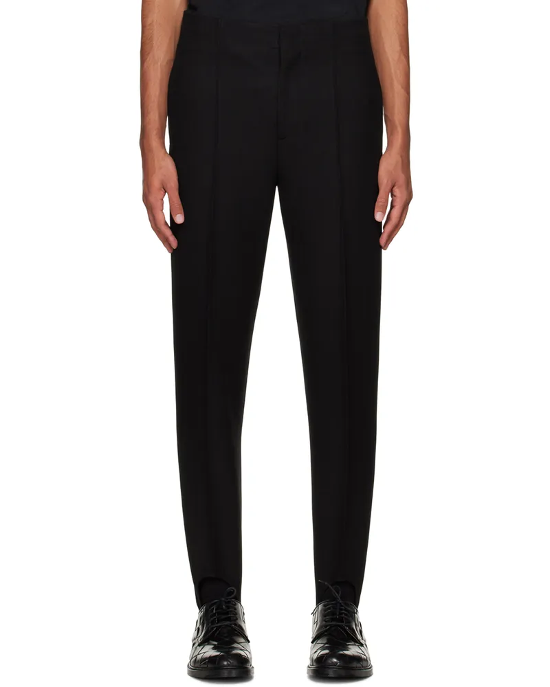 Bottega Veneta Black Structured Trousers 1000-black