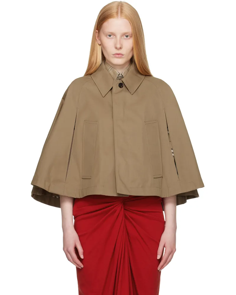 Burberry Brown Capelet Jacket Trail