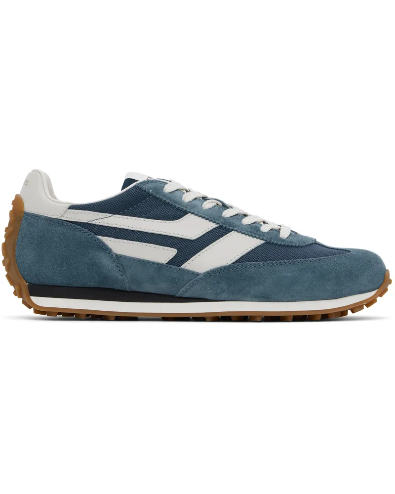 Tom Ford Navy Suede Mick Sneakers Steel