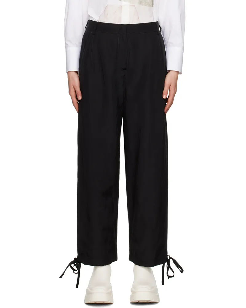 MSGM Black Drawstring Trousers 99