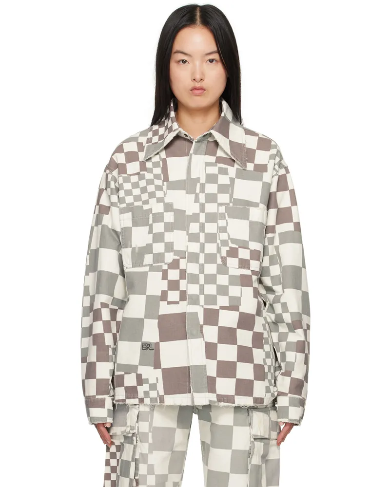 ERL Gray Check Jacket Checker
