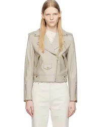 Mackage Beige Baya Leather Jacket Trench