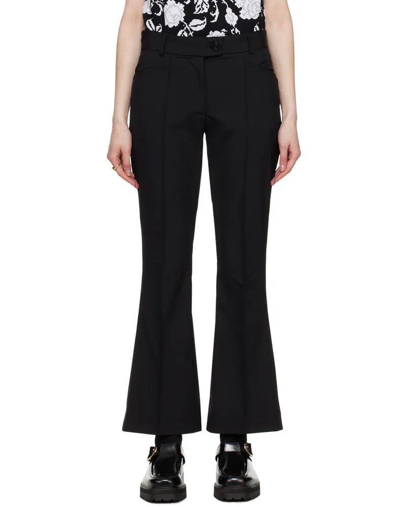 Ernest W. Baker Black Flare Trousers Black