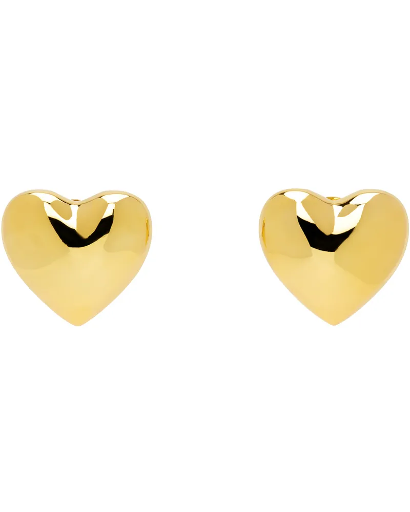 Moschino Gold Heart Clip-On Earrings 0606