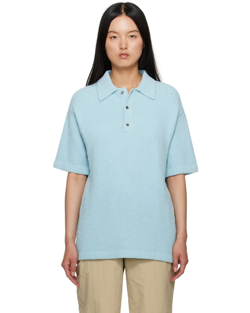Nanushka Blue Carver Polo Sky