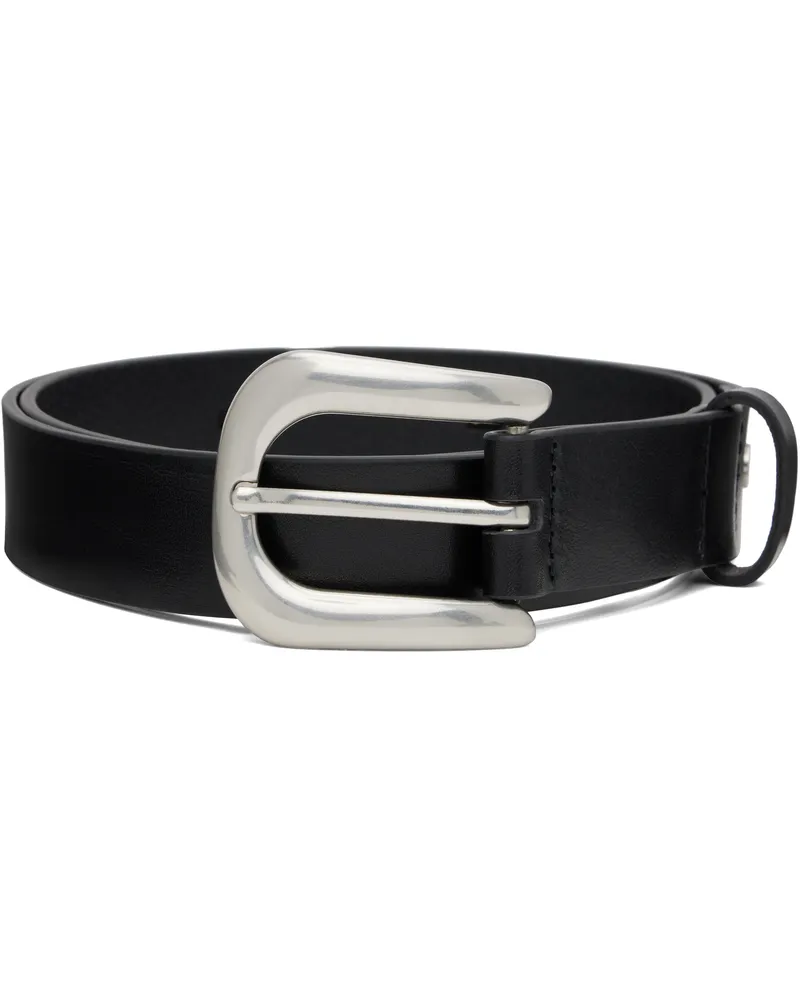 Rag & Bone Black Stevie Leather Belt Black