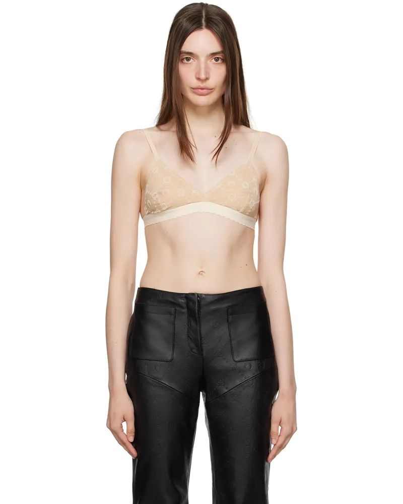 Marine Serre Beige Moonogram Bra 09