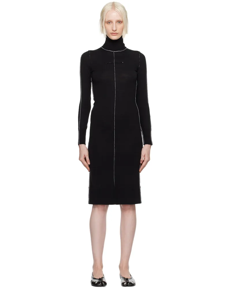 Maison Margiela Black Turtleneck Midi Dress 900