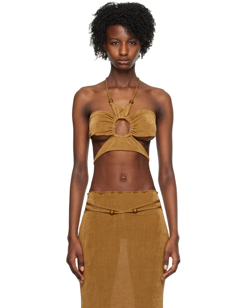 TYRELL SSENSE Exclusive Brown Tank Top Henna