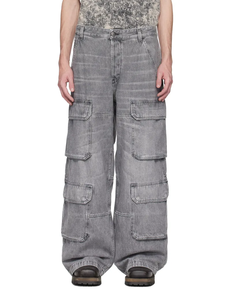 Diesel Gray Relaxed D-Touch Odcbe Jeans 2