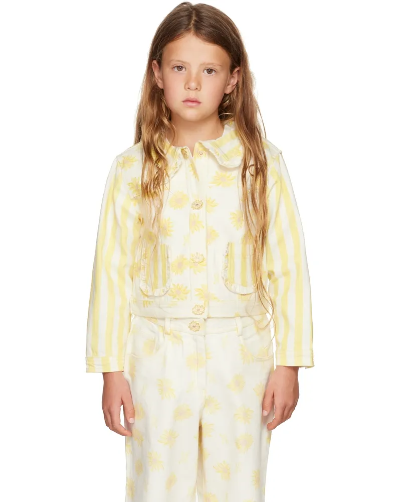 HELMSTEDT SSENSE Exclusive Kids Off-White Ebi Denim Jacket Yellow
