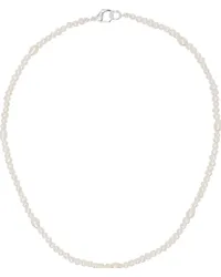 Hatton Labs SSENSE Exclusive White Pearl Drop Necklace White