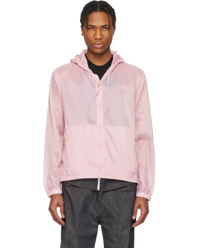 Courrèges Pink Hooded Windbreaker Jacket 6017