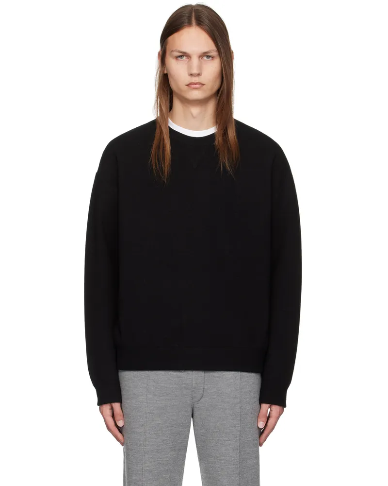 SOLID HOMME Black Crewneck Sweater 602b