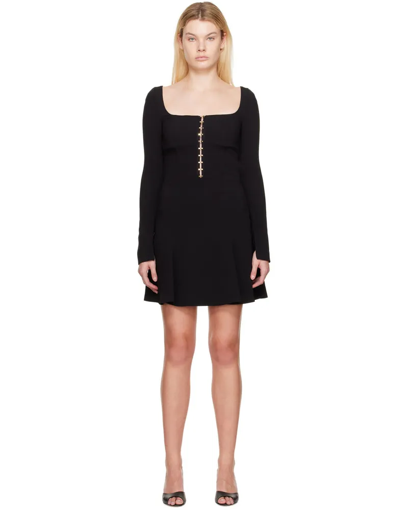 Blumarine Black Hook-Eye Minidress N0990
