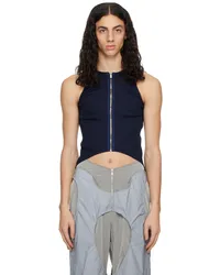 Dion Lee SSENSE Exclusive Navy Fin Tank Top Navy