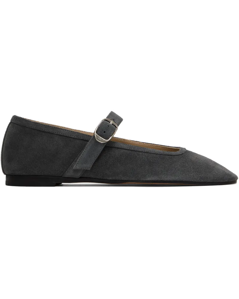Le Monde Béryl Gray Mary Jane Ballerina Flats Antharcite