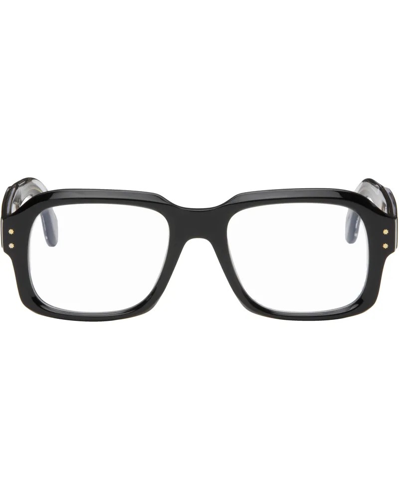 Cutler and Gross Black 9852 Rectangle Optical Glasses Black