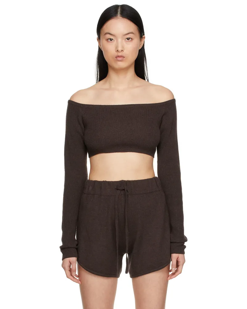 Lisa Yang SSENSE Exclusive Brown Gina Sweater Chocolate