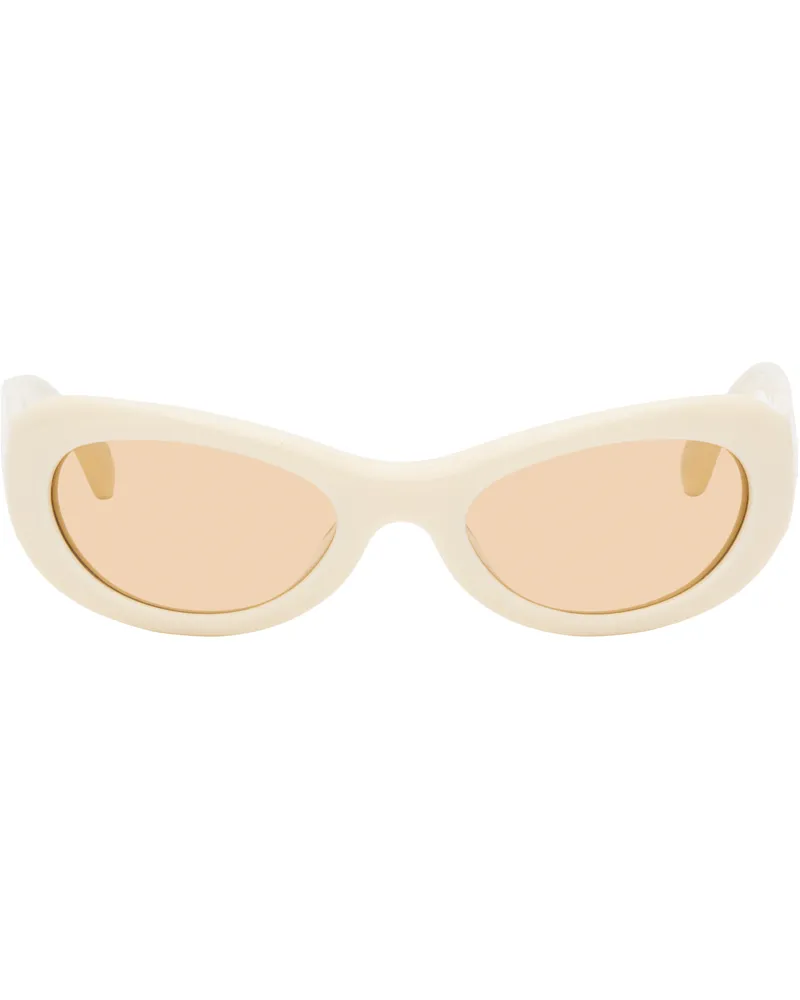 Port Tanger SSENSE Exclusive Beige Khilna Sunglasses Ivory
