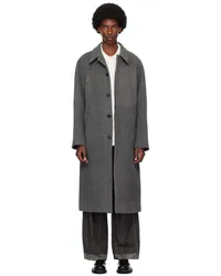 AMOMENTO Gray Raglan Long Coat Grey