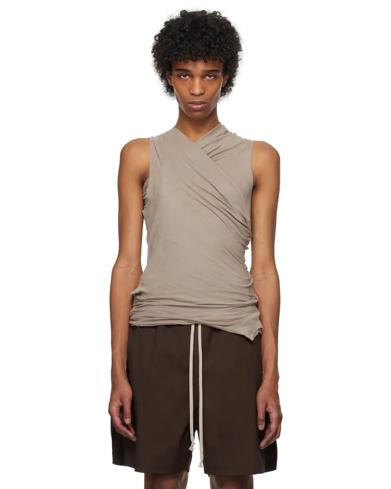 Rick Owens Taupe Hollywood Banana Top 64