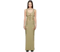Khaki Staple Petal Maxi Dress