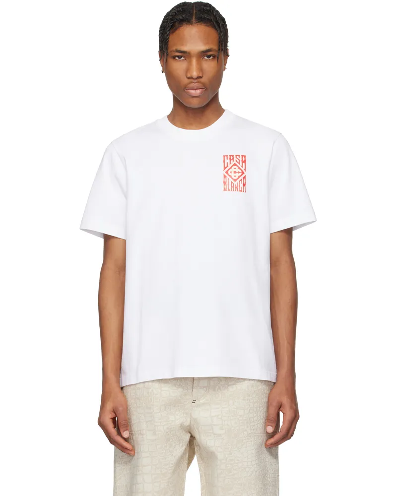 Casablanca Paris White Gothic Logo T-shirt White