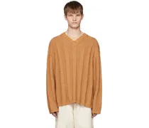 Brown Contra Sweater