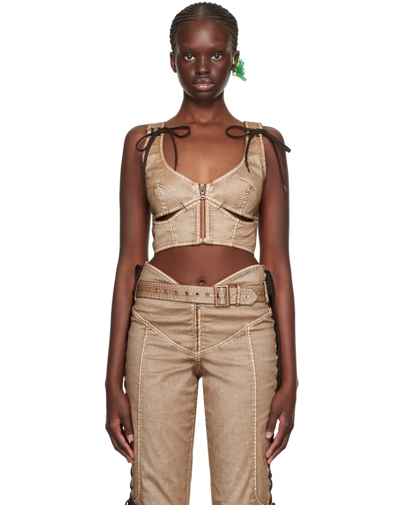 Jean Paul Gaultier Brown KNWLS Edition Vest 6003