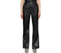 Black Manola Vegan Leather Pants