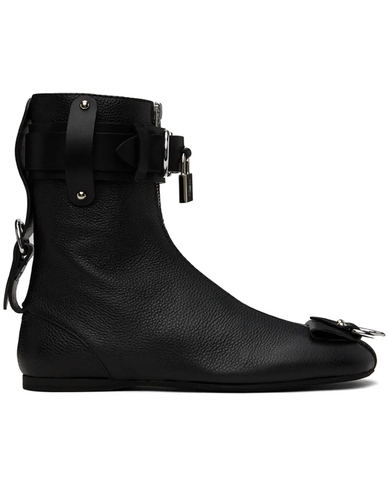 J.W.Anderson Black Padlock Ankle Boots 001